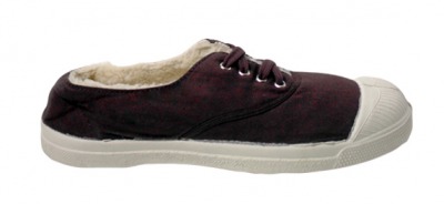 Tennis Fourrees Lacet Prune F11 - bensimon shoes 